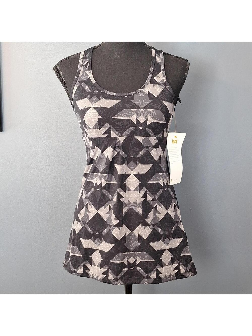 NWT Lucy keyhole black activewear workout tank Size XS